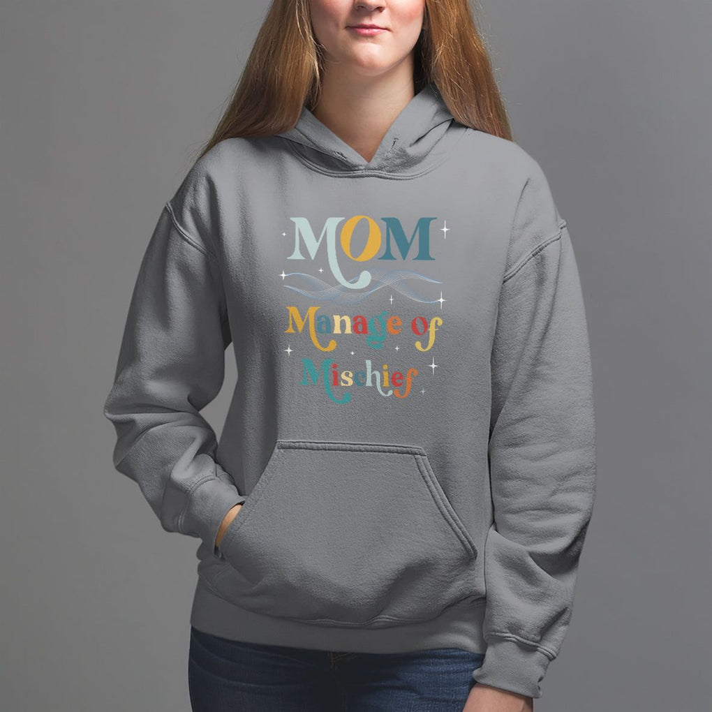 Mother's Day Hoodie Manager of Mischief Funny Mom Wizard Magic TS09 Charcoal Printyourwear