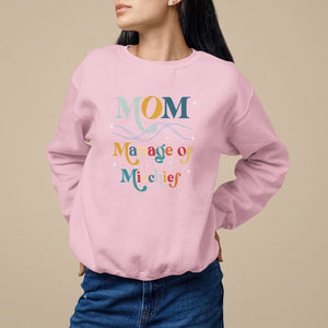 Mother's Day Sweatshirt Manager of Mischief Funny Mom Wizard Magic TS09 Light Pink Printyourwear