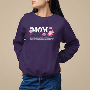 Mother's Day Sweatshirt Mom Defined Someone Who Works 365 Days A Year Will Care Nurture And Love You Unconditionally TS09 Purple Printyourwear