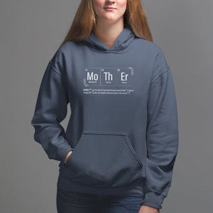 Mother's Day Hoodie Funny Mother Periodic Table Science Chemistry Mom TS09 Navy Printyourwear