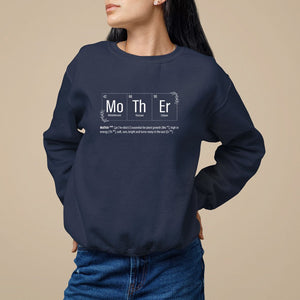 Mother's Day Sweatshirt Funny Mother Periodic Table Science Chemistry Mom TS09 Navy Printyourwear