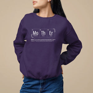 Mother's Day Sweatshirt Funny Mother Periodic Table Science Chemistry Mom TS09 Purple Printyourwear