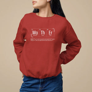 Mother's Day Sweatshirt Funny Mother Periodic Table Science Chemistry Mom TS09 Red Printyourwear