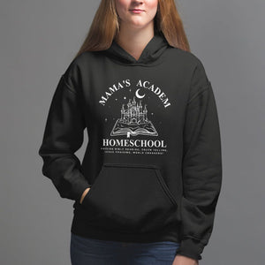 Mother's Day Hoodie Mama's Academy Homeschool Cute Stay At Home Mom TS09 Black Printyourwear