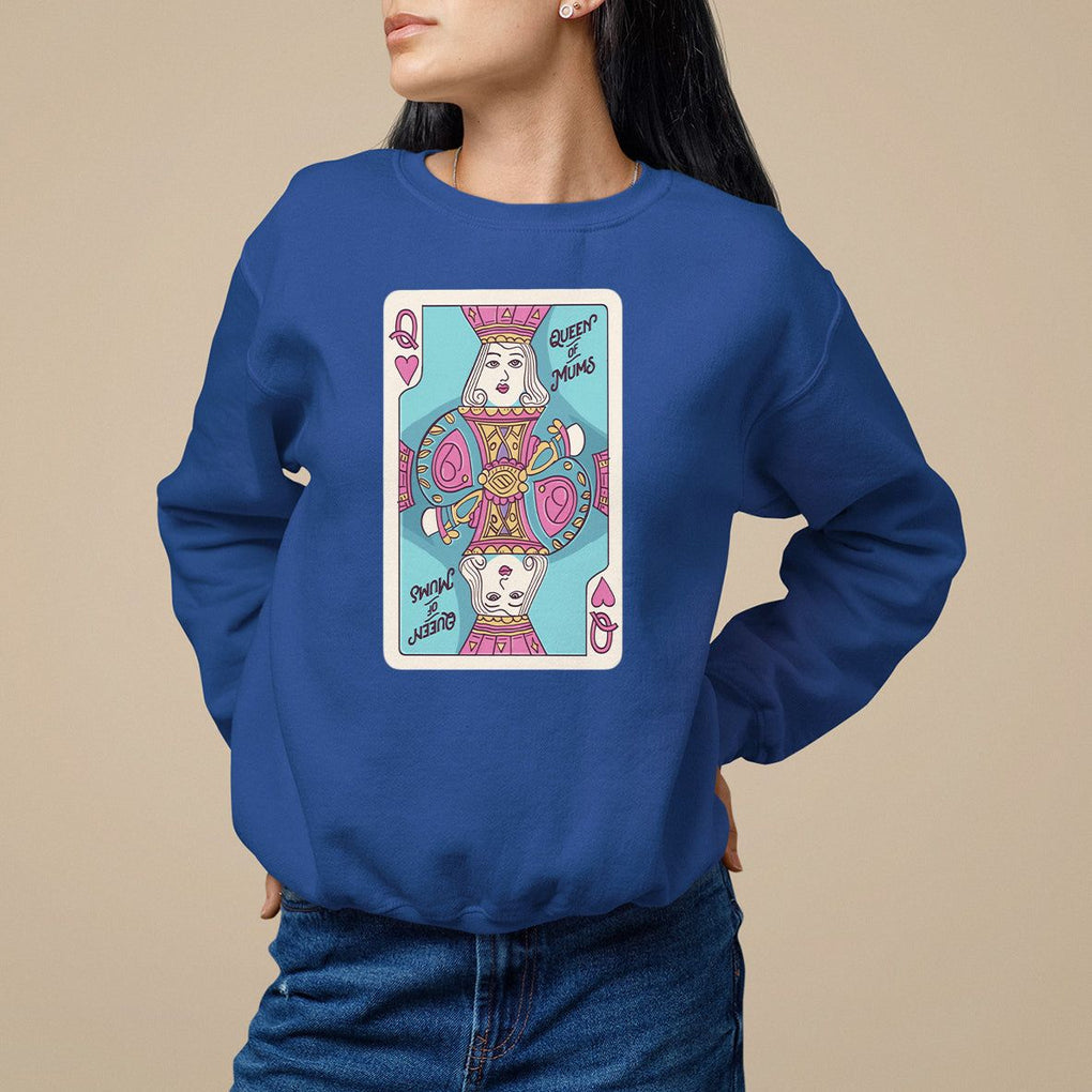 Mother's Day Sweatshirt Queen Of Mums Best Mom Ever TS09 Royal Blue Printyourwear