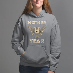 Mother's Day Hoodie Mother Of The Year Award Medal TS09 Charcoal Printyourwear