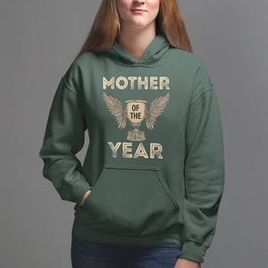 Mother's Day Hoodie Mother Of The Year Award Medal TS09 Dark Forest Green Printyourwear