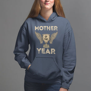 Mother's Day Hoodie Mother Of The Year Award Medal TS09 Navy Printyourwear