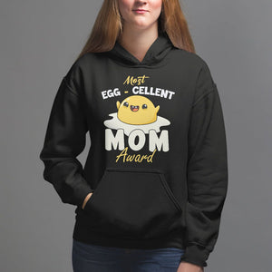 Mother's Day Hoodie Most Eggcelent Mom Cute Egg TS09 Black Printyourwear