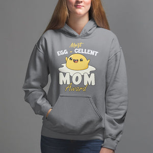 Mother's Day Hoodie Most Eggcelent Mom Cute Egg TS09 Charcoal Printyourwear