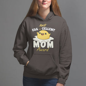 Mother's Day Hoodie Most Eggcelent Mom Cute Egg TS09 Dark Chocolate Printyourwear