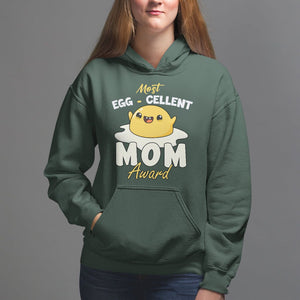 Mother's Day Hoodie Most Eggcelent Mom Cute Egg TS09 Dark Forest Green Printyourwear