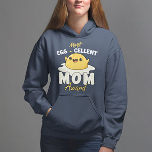 Mother's Day Hoodie Most Eggcelent Mom Cute Egg TS09 Navy Printyourwear