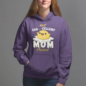 Mother's Day Hoodie Most Eggcelent Mom Cute Egg TS09 Purple Printyourwear