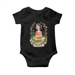 Mother's Day Mama Picture Baby Onesie TS09 Black Print Your Wear