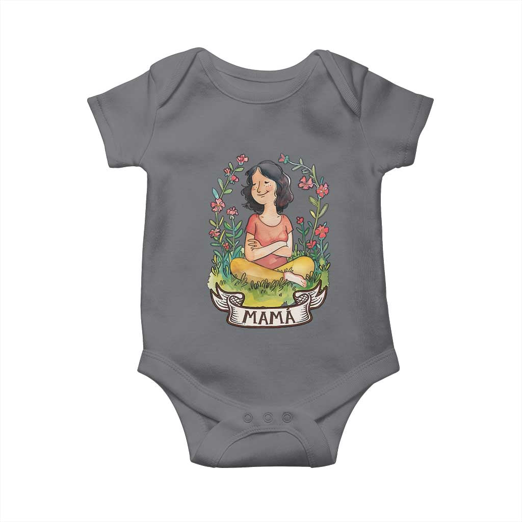 Mother's Day Mama Picture Baby Onesie TS09 Charcoal Print Your Wear