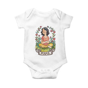 Mother's Day Mama Picture Baby Onesie TS09 White Print Your Wear