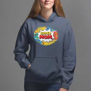 Mother's Day Super Mom Comic Hoodie TS09 Navy Printyourwear