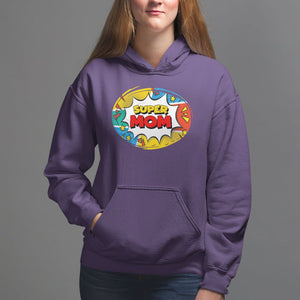 Mother's Day Super Mom Comic Hoodie TS09 Purple Printyourwear