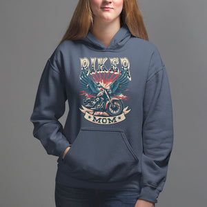 Mother's Day Hoodie Biker Mom Cool Mommy Motorcycle TS09 Navy Printyourwear