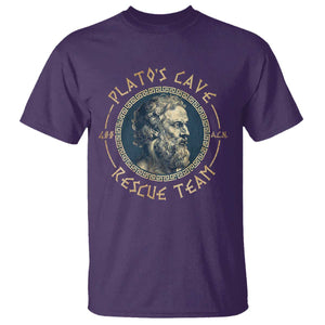 Greek Philosophy Plato T Shirt Platos Cave Rescue Team TS09 Purple Print Your Wear