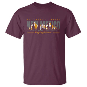 New Mexico T Shirt Adventure Awaits The Land Of Enchantment USA Outdoor TS09 Maroon Print Your Wear