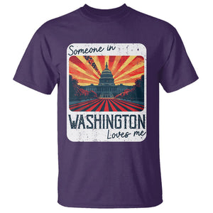 Someone In Washington Loves Me T Shirt U.S. Capitol Building DC TS09 Purple Print Your Wear