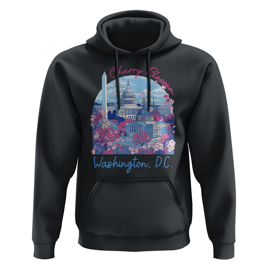 Washington DC Lover Cherry Blossom Hoodie TS09 Black Print Your Wear