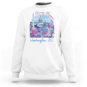 Washington DC Lover Cherry Blossom Sweatshirt TS09 White Print Your Wear