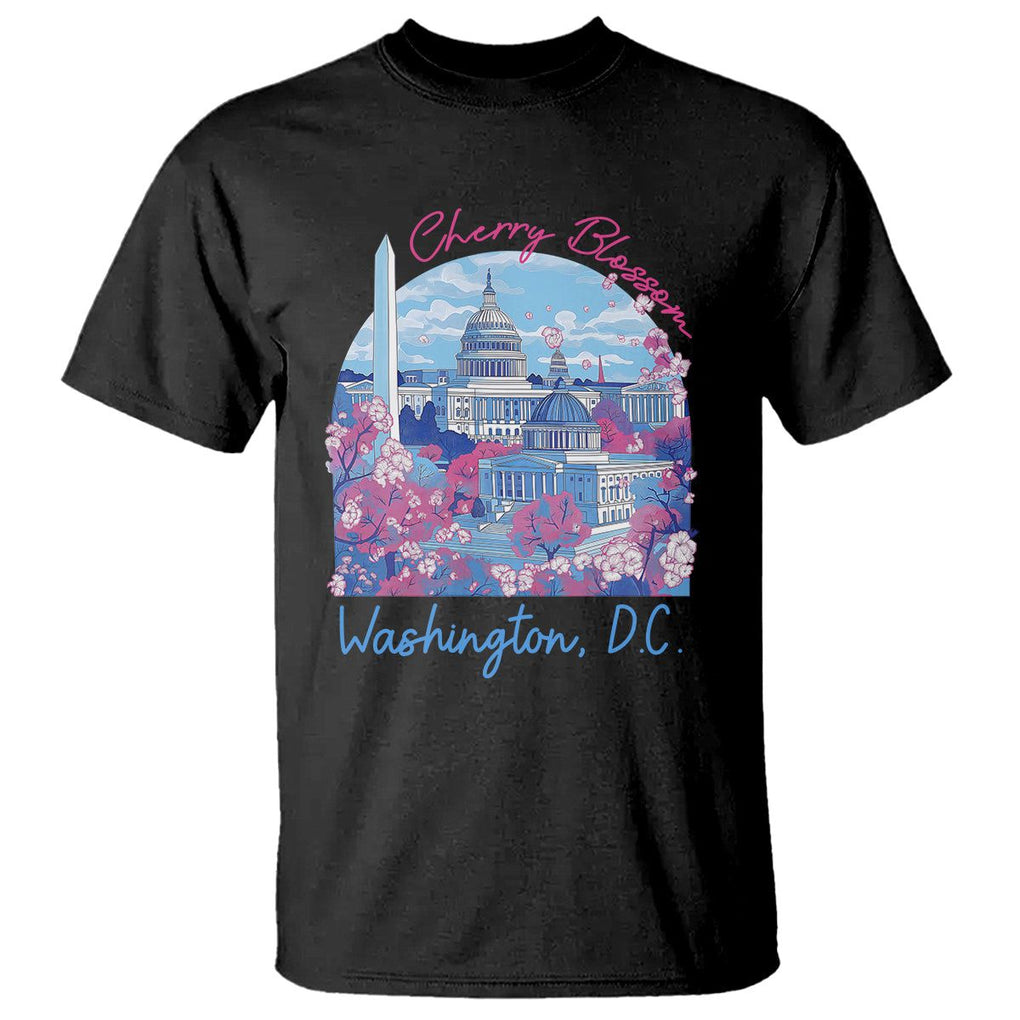 Washington DC Lover Cherry Blossom T Shirt TS09 Black Print Your Wear