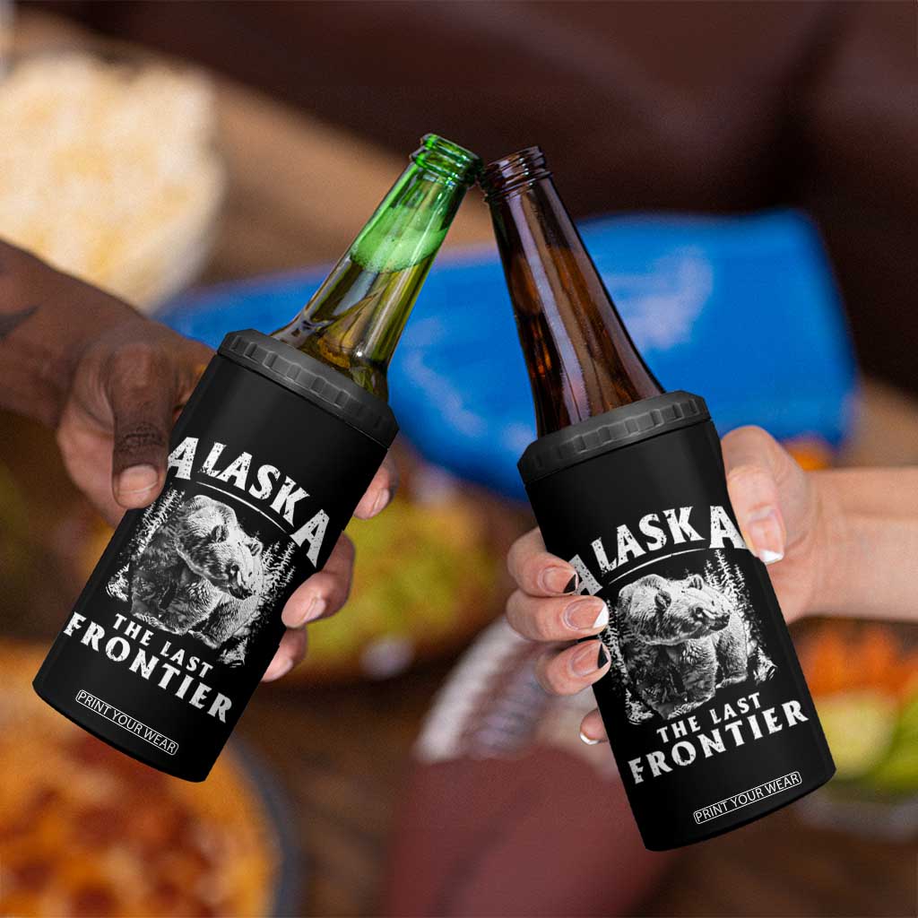 Alaska 4 in 1 Can Cooler Tumbler The Last Frontier Bear Home Vintage TS09 Print Your Wear