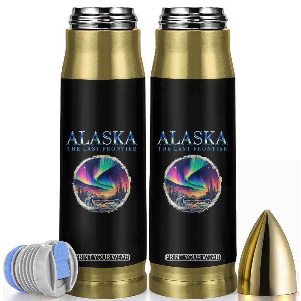 Alaska Aurora Bullet Tumbler The Last Frontier Polar Bear TS09 Black Print Your Wear