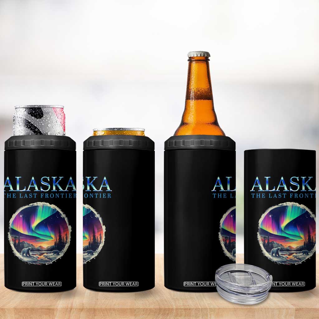 Alaska Aurora 4 in 1 Can Cooler Tumbler The Last Frontier Polar Bear TS09 Print Your Wear