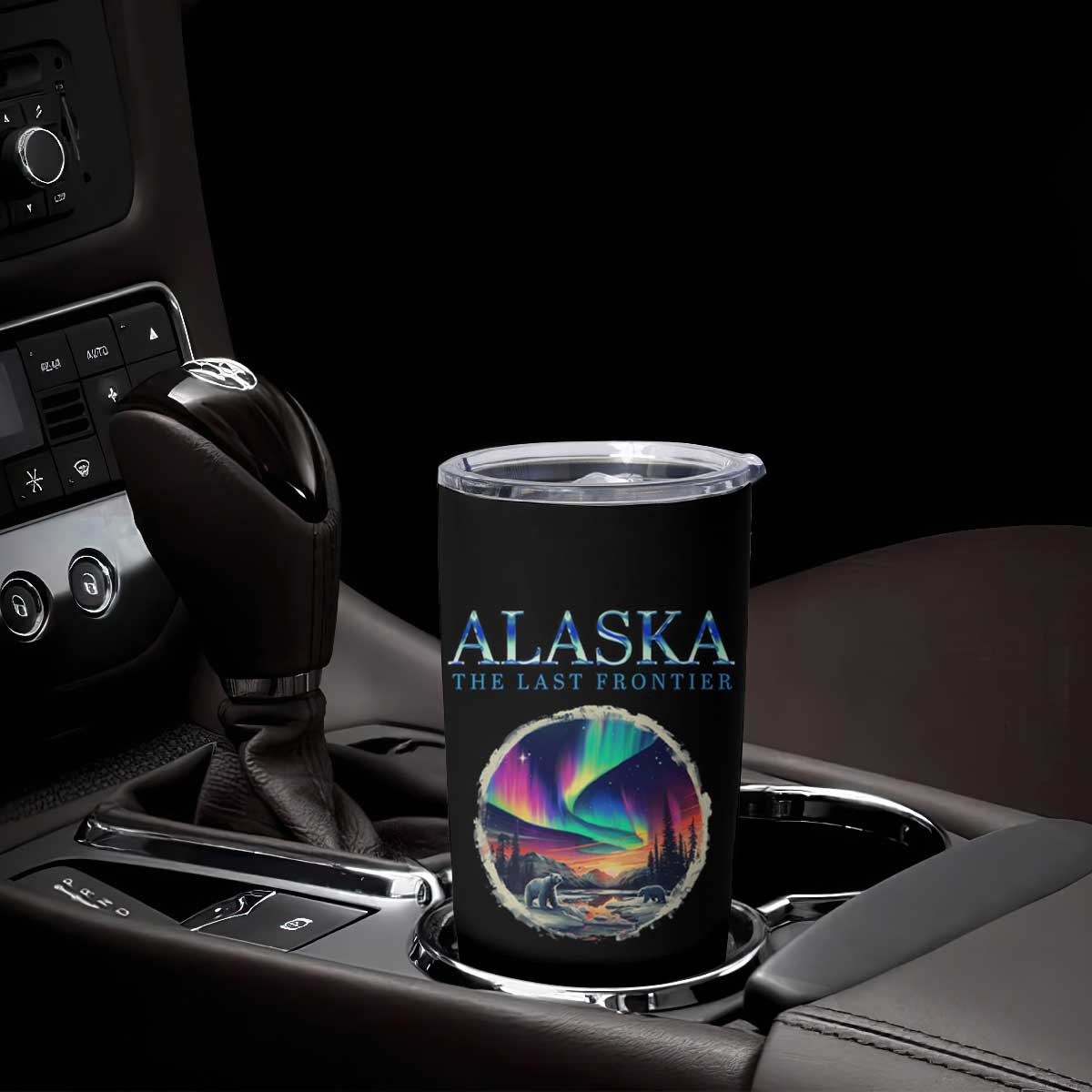 Alaska Aurora Tumbler Cup The Last Frontier Polar Bear TS09 Print Your Wear