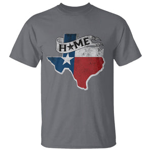 Texas Home State Map Distressed Flag T Shirt TS09 Charcoal Print Your Wear