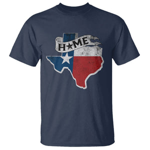 Texas Home State Map Distressed Flag T Shirt TS09 Navy Print Your Wear