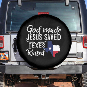 God Made Jesus Saved Texas Raised Spare Tire Cover TS09 No hole Black Print Your Wear