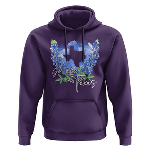 God Bless Texas Bluebonnet Hoodie TS09 Purple Print Your Wear