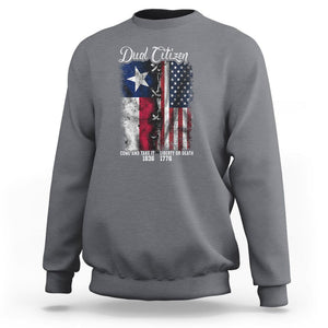 Dual Citizen Texan American Sweatshirt TS09 Charcoal Print Your Wear