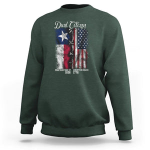 Dual Citizen Texan American Sweatshirt TS09 Dark Forest Green Print Your Wear
