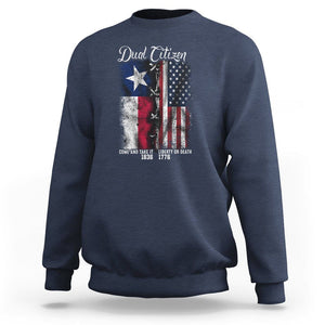 Dual Citizen Texan American Sweatshirt TS09 Navy Print Your Wear