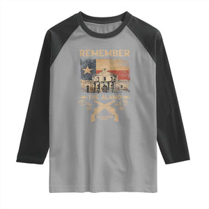 Texas Raglan Shirt Remember The Alamo San Antonio 1836 TS09 Sport Gray Black Print Your Wear