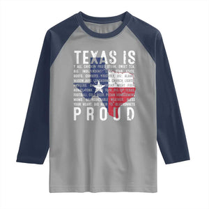 Texas Raglan Shirt Proud Taxan List Of Words That Describe Texas TS09 Sport Gray Navy Print Your Wear