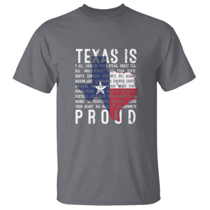 Texas T Shirt Proud Taxan List Of Words That Describe Texas TS09 Charcoal Print Your Wear