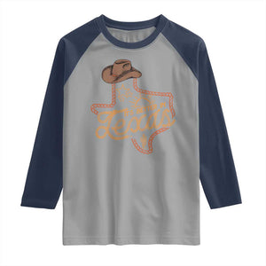 It's Better In Texas Retro Western Cowboy Raglan Shirt TS09 Sport Gray Navy Print Your Wear