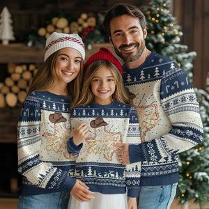 It's Better In Texas Retro Western Cowboy Ugly Christmas Sweater TS09 Navy Print Your Wear