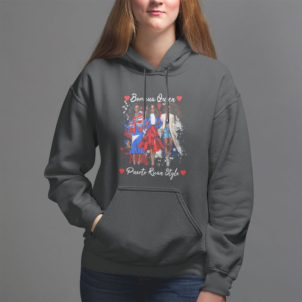 Puerto Rico Hoodie Puerto Rican Style Fashion Boricua Queen Women TS09 Black Print Your Wear