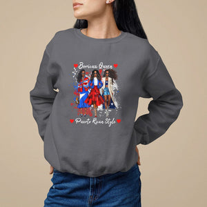 Puerto Rico Sweatshirt Puerto Rican Style Fashion Boricua Queen Women TS09 Charcoal Print Your Wear