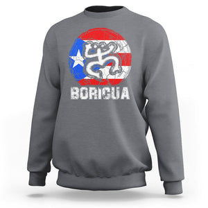 Puerto Rico Boricua Coqui Sweatshirt TS09 Charcoal Print Your Wear