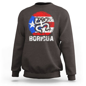 Puerto Rico Boricua Coqui Sweatshirt TS09 Dark Chocolate Print Your Wear